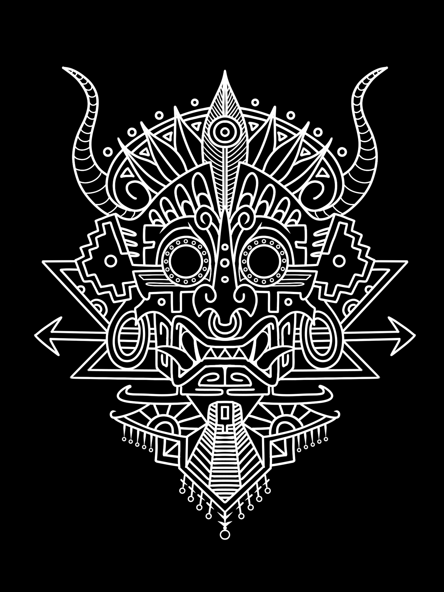 Mayan mask crop top