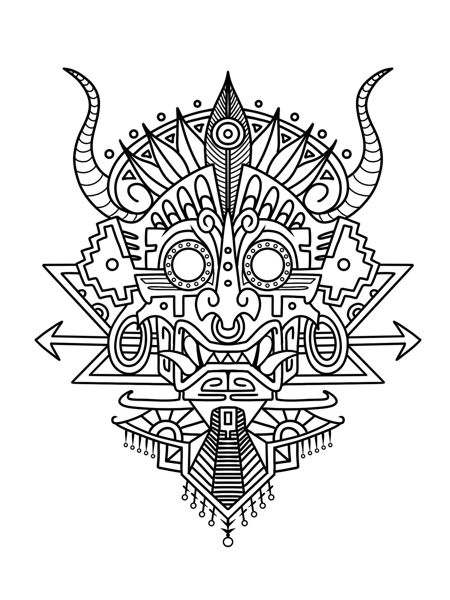 Mayan mask crop top