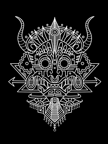 Mayan mask crop top
